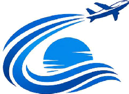 TraVis Advisory Consult logo: an aeroplane rising over blue waves